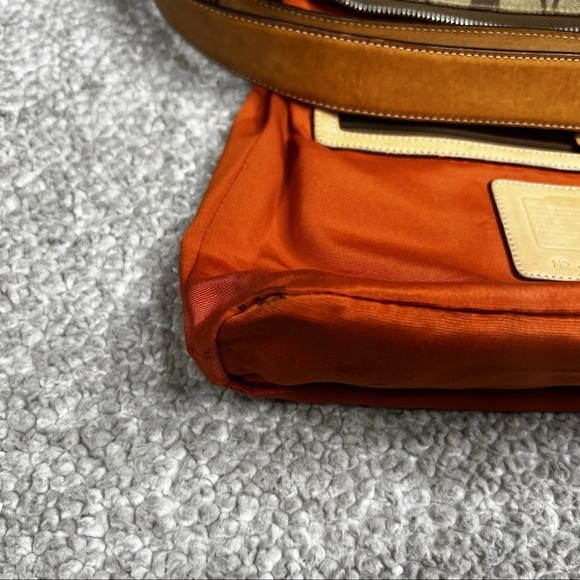 Vintage Coach J2K-6347 Hobo Purse Handbag Beige Brown Leather Y2K - Picture 11 of 16